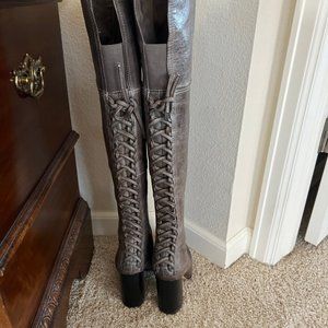Vince Camuto Leather Over-the-knee Lace-Up Back Boots